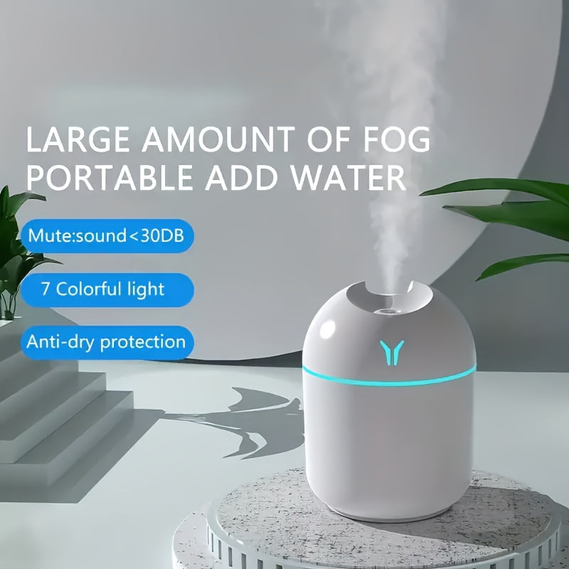 Beauty Tools
1pc Portable Colorful Mist Volume Humidifier, Cute Cool Mist Humidifier With LED Light, For Home Office Desktop Bedroom, Holiday Gift