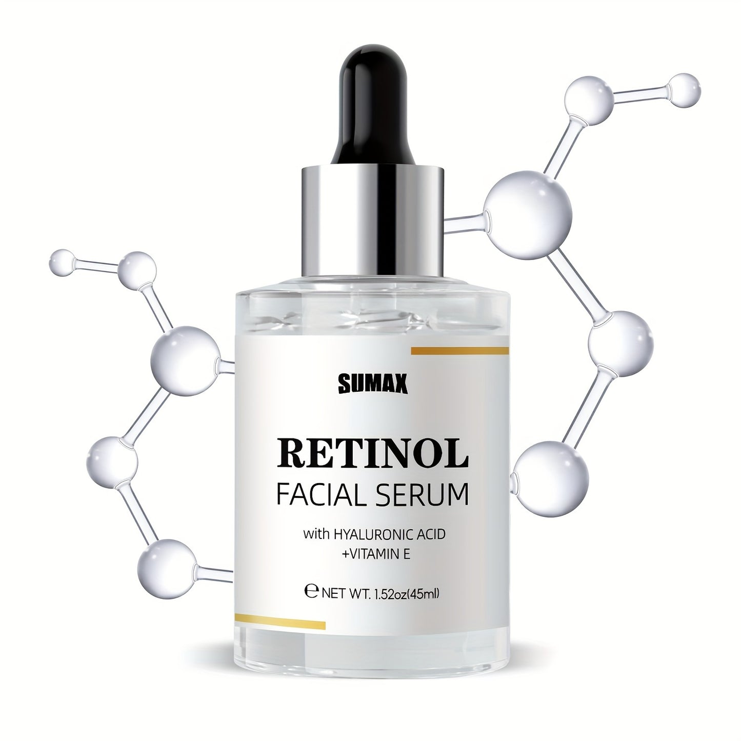 Facial care
1.52oz/45ml Retinol Facial Serum With Hyaluronic Acid & VE, Firming And Hydrating Formula For Smoothing Wrinkles & Fine Lines, Smoother Skin Texture - Unisex Moisturizer With Plant Squalane