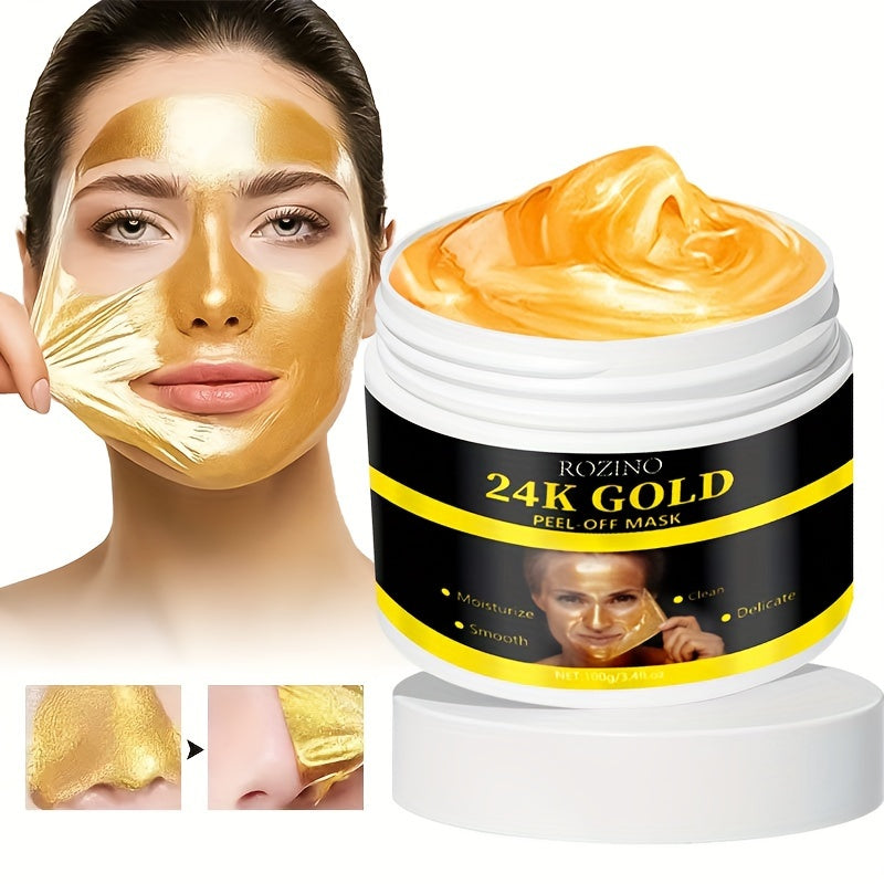 Facial care
100g 24k Golden Peel Off Mask With Hyaluronic Acid, Deep Clean Facial Skin, Unclog Pores, Delicate Smooth Skin, Clean Pores Dirt And Oil Control Mask