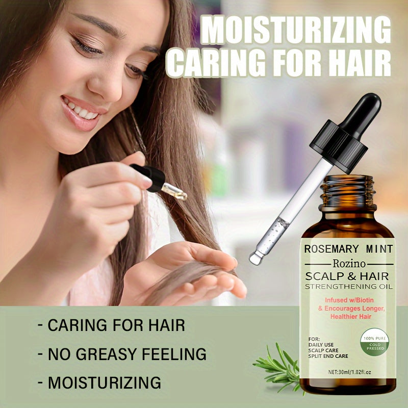 Hair Care
Rozino 2pcs Rosemary Hair Care Set: Essential Oil & Mask - Moisturizing, Softening For All Hair Types, Unisex Rosemary Hair Oil Hair Moisturizer