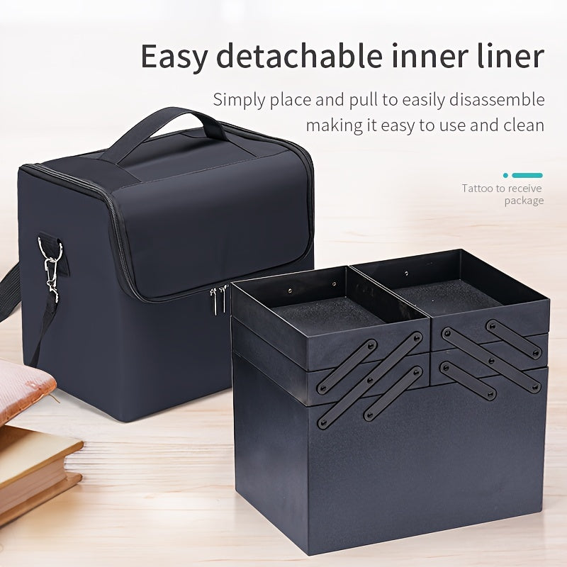 Makeup bags & Storage
Makeup Case Large Makeup Bag Professional Train Case 41.91 Cm Travel Cosmetic Organizer Brush Holder Waterproof Makeup Artist Storage Box