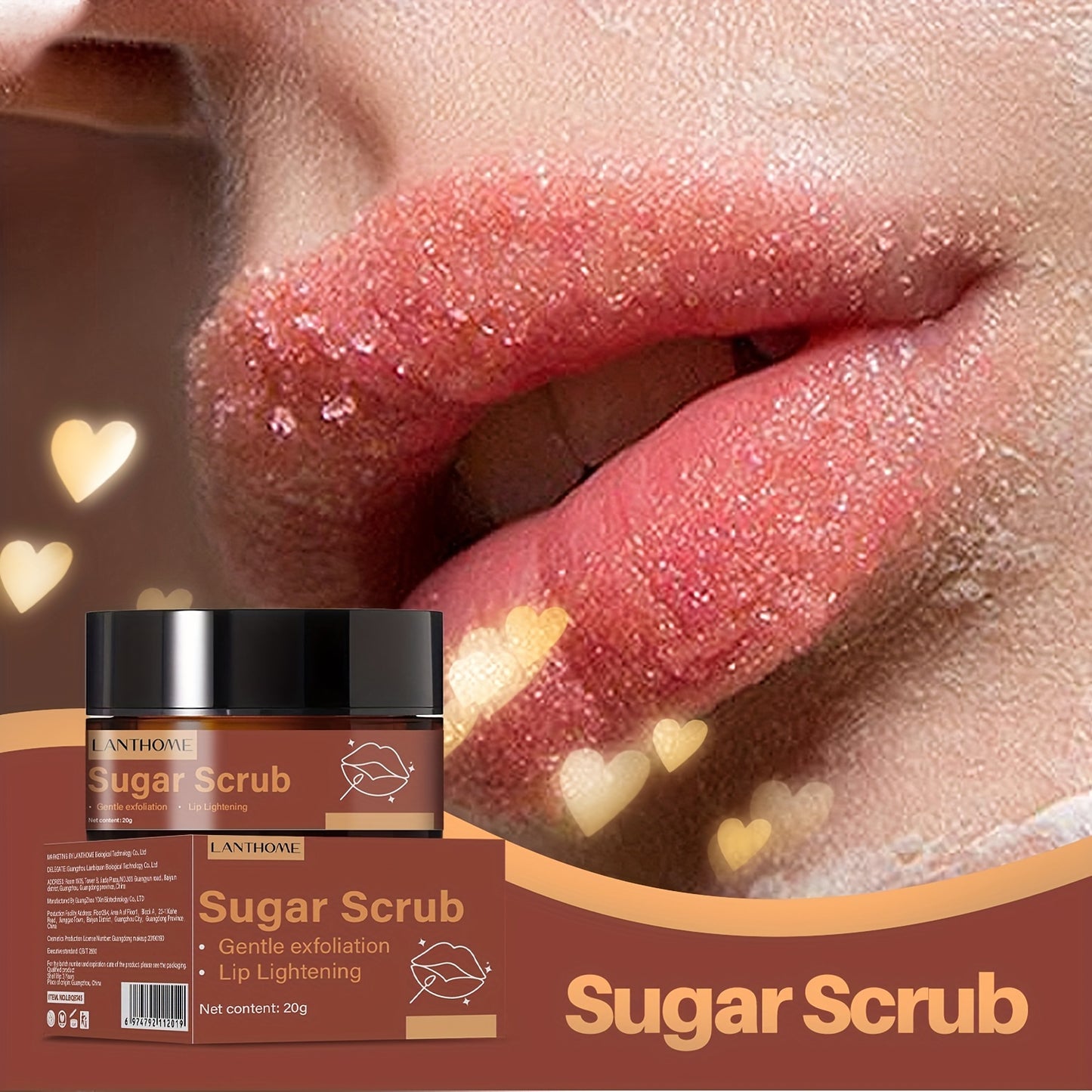 Personal Care
20g Red Sugar Lip Scrub Lip Care Soothing Cracked Dryness To Reduce Dead Skin 20g Dark Lip Corrector