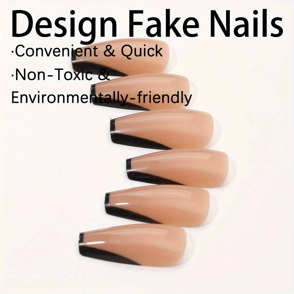 Nails
24pcs French Tips Press On Nails Medium Nude Coffin Fake Nails Glossy Stick On Nails Full Cover Glue On Nails False Nails With Designs Acrylic Nails For Women