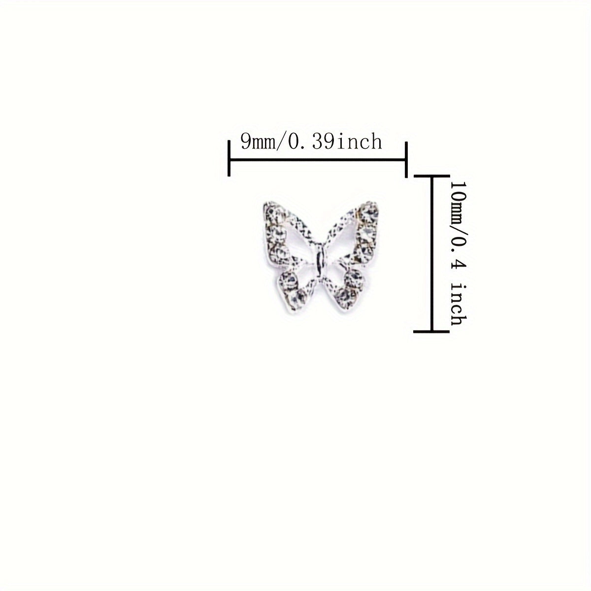 Nails
10pcs, Butterfly Nail Charms With Rhinestones, 3D Alloy Butterfly Nail Gem Accessories, Nail Art Jewelry For Girls Nail Art Crafts Decoration Supplies